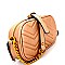 OS6648-LP Chevron Quilted Antique Gold-tone Shoulder Bag