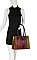 Ostrich Croc Multi Compartment Satchel