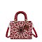 Patent Flower Pattern Satchel / Cross-body Bag
