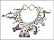 OB02055-RDPNK Pink Laddy Theme Toggler Fashion Bracelet