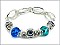 OB02351ASBLU Multi Bead String Bracelet Blue
