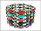 OB02250ASMUL Strectch Bracelet With Multi-Color Stone