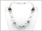 ON0113ASBWT   Multi Bead 18" Necklace (Black & White)