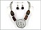 OS02298SB Fashion Wood Necklace with earrings