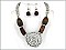OS02298SB Fashion Wood Necklace with earrings
