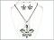 OS02277ASCRY Fleur De Lis Necklace W/Earrings