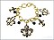 OB02265AGCRY Fleur De Lis Charms Toggle Bracelet