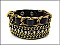 OB02619GBBRN DESIGNER LEATHER BRACELET