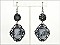 OE0785SBBLK Woman Silhouette Earrings (Dark Gray)