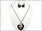 OS02829RDRED HEARTS NECKLACE 18" SET