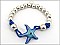 OB03025MSBLU STARFISH STRETCH BRACELET