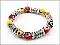 OB03097RDORG EVIL EYE FASHION STRETCH BRACELET