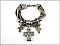 OB03191RDCRY Designer Cross With Stone Bracelet