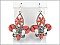 OE0521ASCOR FLEUR DE LIS WITH STONE EARRING