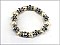 OB03124ASCRM PEARL STRETCH BRACELET W/STONE