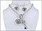 S5195L AS/CY Heart & key Necklace with earring