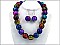 OS02946RDMUL TIE DYE BEAD 18' SET NECKLACE (Multicolor Theme)