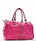 NP442 Stone Accented Satchel Fuchsia