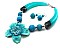 QNE8946RHBL  FOMICA FLOWER NECKLACE SET