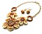 QNE8947GDNT FLOWER NECKLACE SET