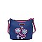 FLOWER EMBELLISHED DARIA CROSS BODY