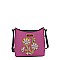 FLOWER EMBELLISHED DARIA CROSS BODY