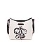 FLOWER EMBELLISHED DARIA CROSS BODY