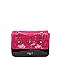 FLORAL DREW PATENT CHAIN CROSS BODY