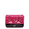 FLORAL DREW PATENT CHAIN CROSS BODY