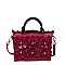 FLORAL DREW PATENT HANDBAG