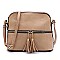 Fashion Tassel Zip Dome Crossbody Bag Satchel