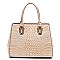 Glossy Crocodile Top Handle Satchel