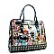 MAGAZINE PRINT PADLOCK TOTE BAG