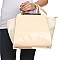 AMAZING PATENT METAL HANDLE DESIGNER INSPIRED TOTE