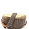 PB6997-LP Checker Plaid Print Mixed-Material Fashion Fanny Pack