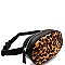 QUILTED LEOPARD PRINT FELT-SUEDE FANNY PACK