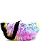 Multi Color Faux-Fur Oversized Fanny Pack MH-PB7111