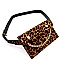 Chain Accent Leopard Print Slim Fanny Pack MH-PB7310
