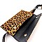 Chain Accent Leopard Print Slim Fanny Pack MH-PB7310
