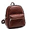 Crocodile Print Multi-Pocket Fashion Backpack