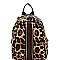 Convertible  Leopard Print Backpack Shoulder Bag
