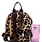 Convertible  Leopard Print Backpack Shoulder Bag