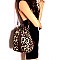Convertible  Leopard Print Backpack Shoulder Bag