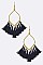 LEAF TASSEL EARRINGS