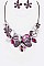 Crystal Flower Enamel Necklace Set