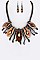 Abstract Crystal & Enamel Statement Necklace Set LA-YNE3231