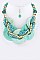 Swirl Enamel Collar Necklace LAAK541