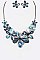 Crystal Flower Enamel Necklace Set