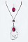 DROP & HOOPS CRYSTAL PENDANT NECKLACE SET