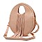 Fringe Accent Round Medium Satchel